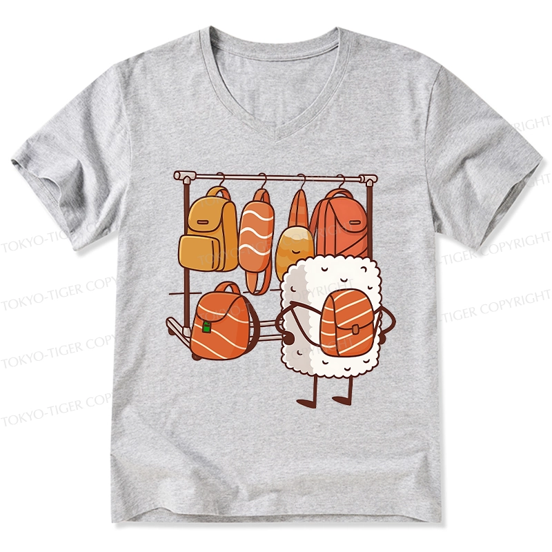 Tokyo-Tiger Sushi Is Selecting Backpacks V-Neck Classic T-Shirt