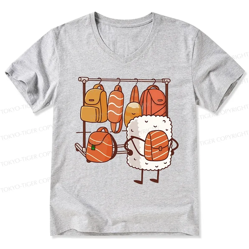 Tokyo-Tiger Sushi Is Selecting Backpacks V-Neck Classic T-Shirt