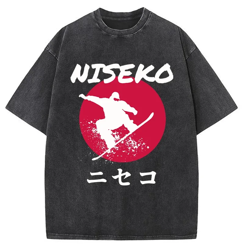 Tokyo-Tiger Niseko Snowboarding Washed T-Shirt