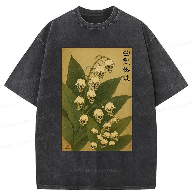 Tokyo-Tiger Horror Lilac Washed T-Shirt
