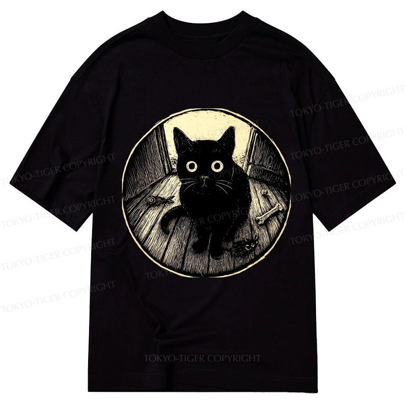 Tokyo-Tiger Waiting Black Cat Classic T-Shirt