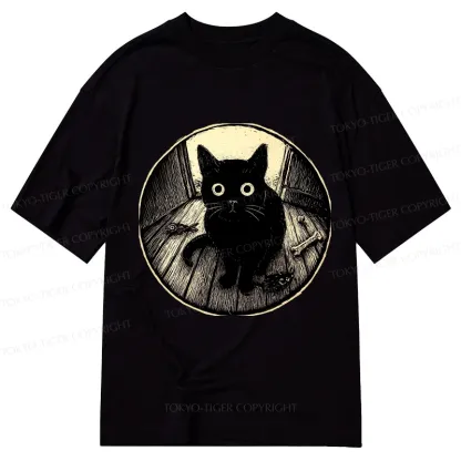 Tokyo-Tiger Waiting Black Cat Classic T-Shirt