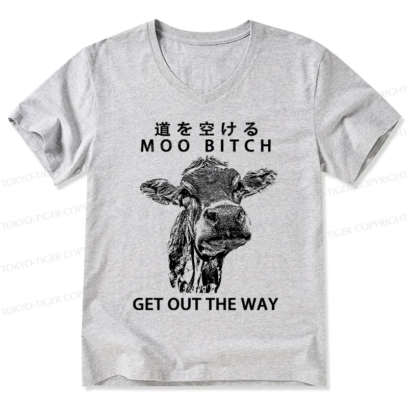 Tokyo-Tiger Funny Cow V-Neck Classic T-Shirt