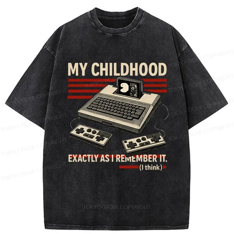 Tokyo-Tiger My Childhood Exactly As I Remember It Washed T-Shirt