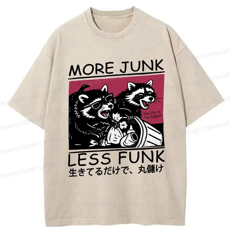 Tokyo-Tiger More Junk Less Funk Washed T-Shirt