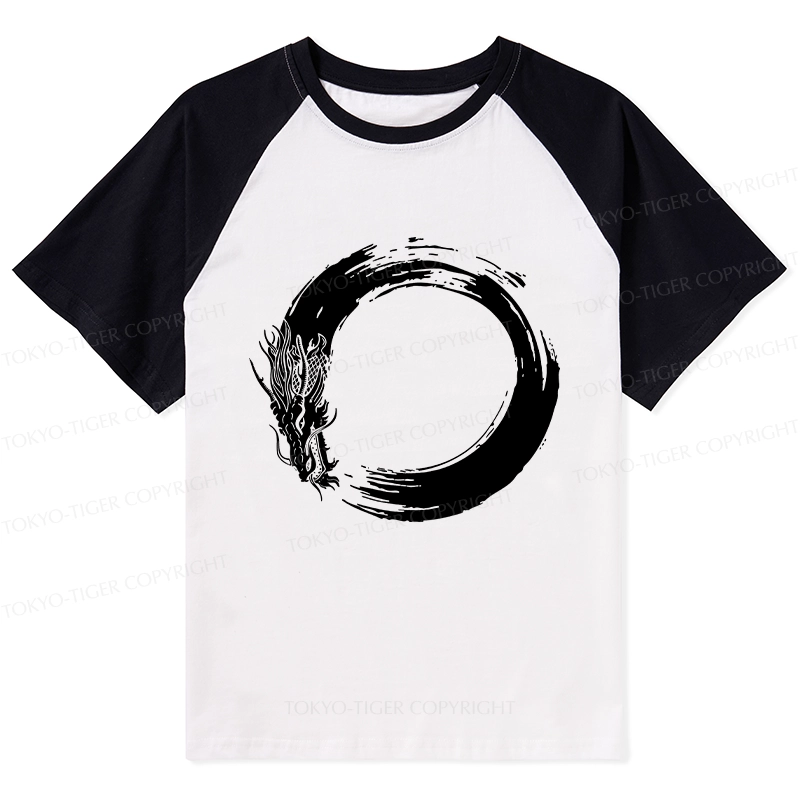 Tokyo-Tiger Dragon's Circle Raglan T-shirt