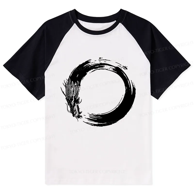 Tokyo-Tiger Dragon's Circle Raglan T-shirt