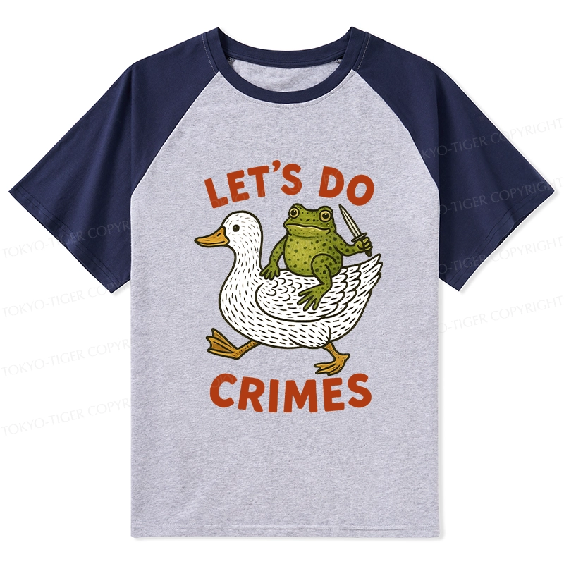 Tokyo-Tiger Frog Ready To Commit Crime Raglan T-shirt