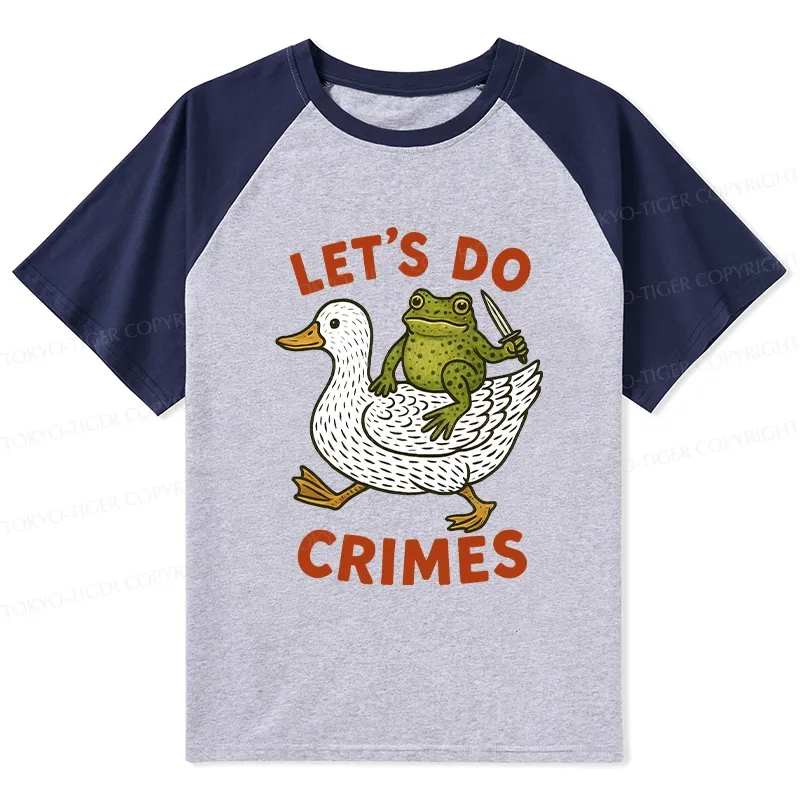 Tokyo-Tiger Frog Ready To Commit Crime Raglan T-shirt