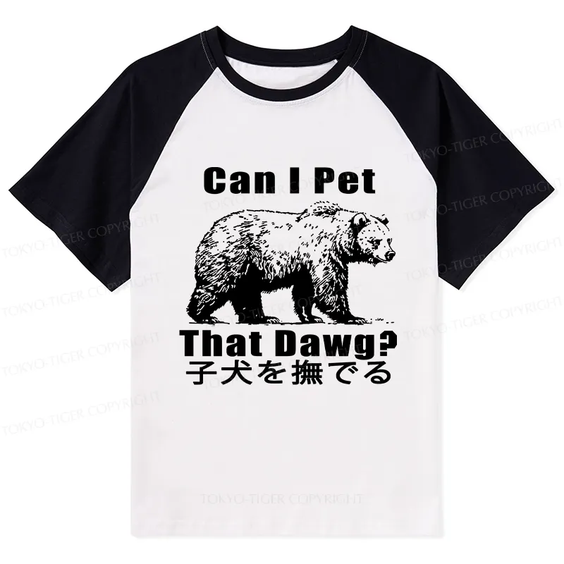 Tokyo-Tiger Pet The Bear Raglan T-shirt