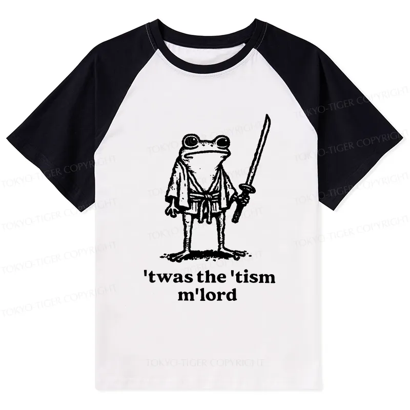 Tokyo-Tiger Focused Samurai Frog Raglan T-shirt