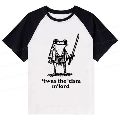 Tokyo-Tiger Focused Samurai Frog Raglan T-shirt