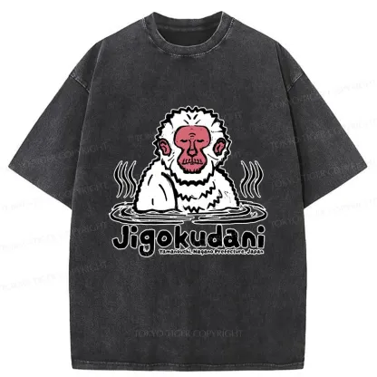 Tokyo-Tiger Japanese Hot Spring Monkey Washed T-Shirt