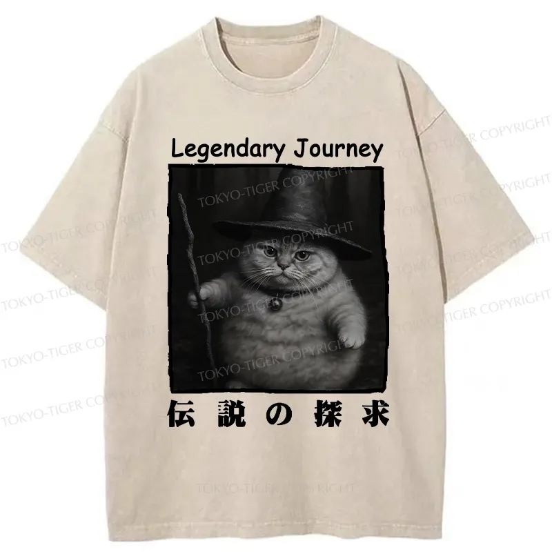 Tokyo-Tiger The Legendary Journey Of Cat Washed T-Shirt
