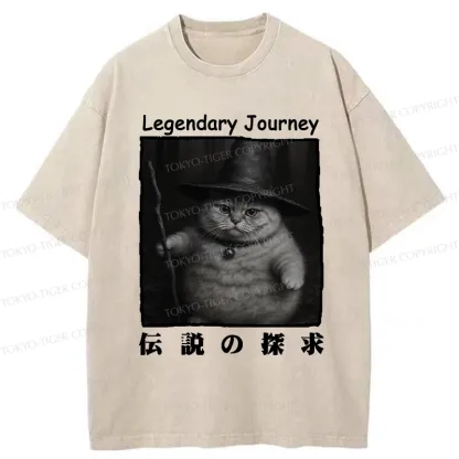 Tokyo-Tiger The Legendary Journey Of Cat Washed T-Shirt