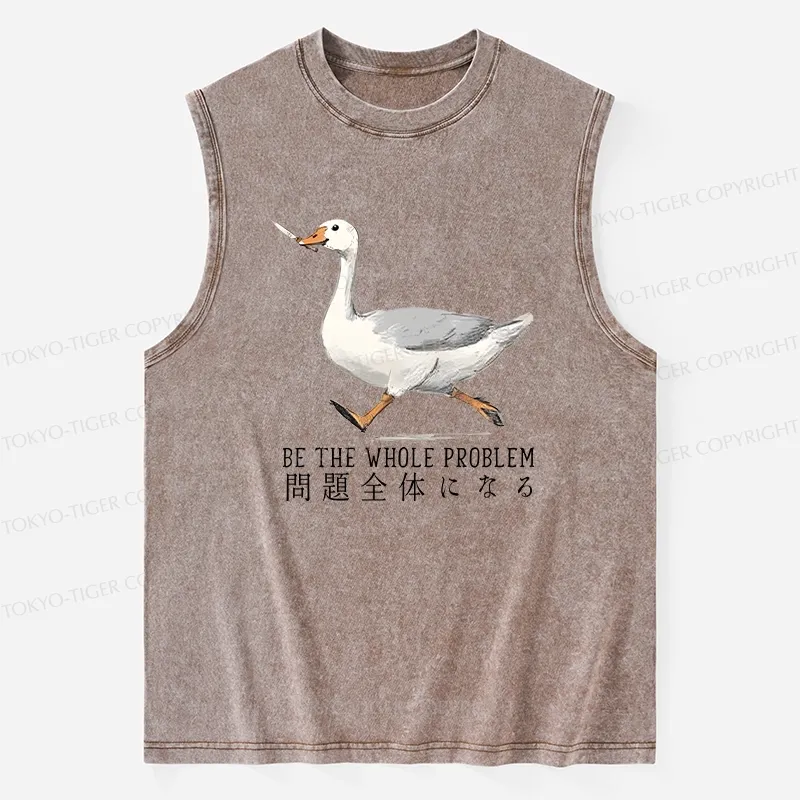 Tokyo-Tiger Running Stupid Goose Washed Tank