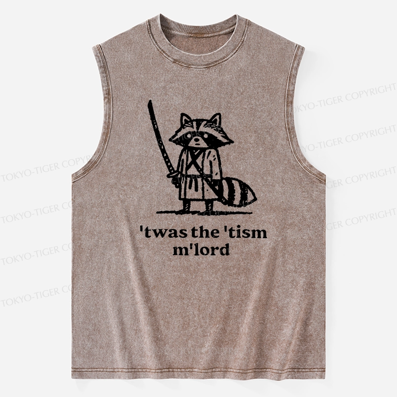 Tokyo-Tiger Focused Samurai Raccoon Washed Tank