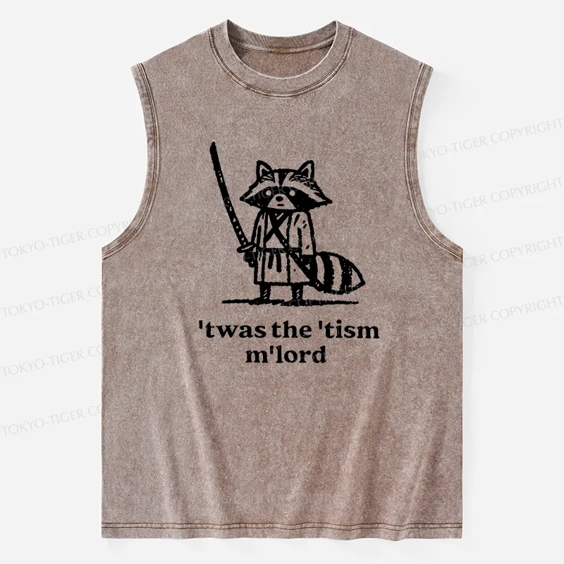 Tokyo-Tiger Focused Samurai Raccoon Washed Tank