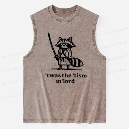 Tokyo-Tiger Focused Samurai Raccoon Washed Tank