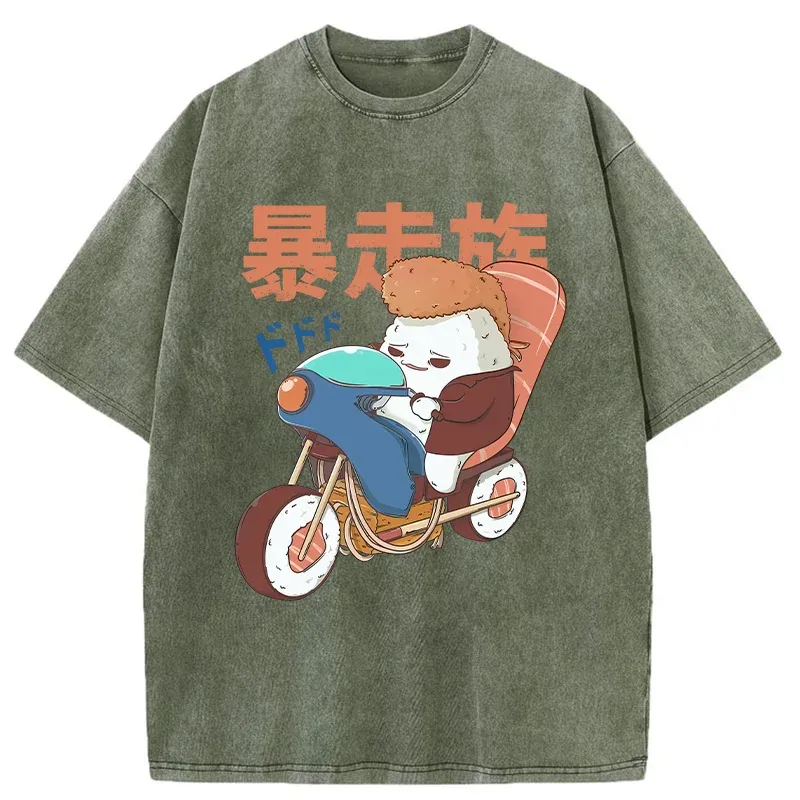 Tokyo-Tiger Motorcycle Gang Washed T-Shirt