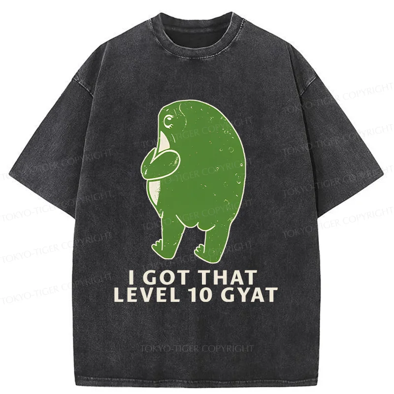 Tokyo-Tiger Round Ass Frog Washed T-Shirt