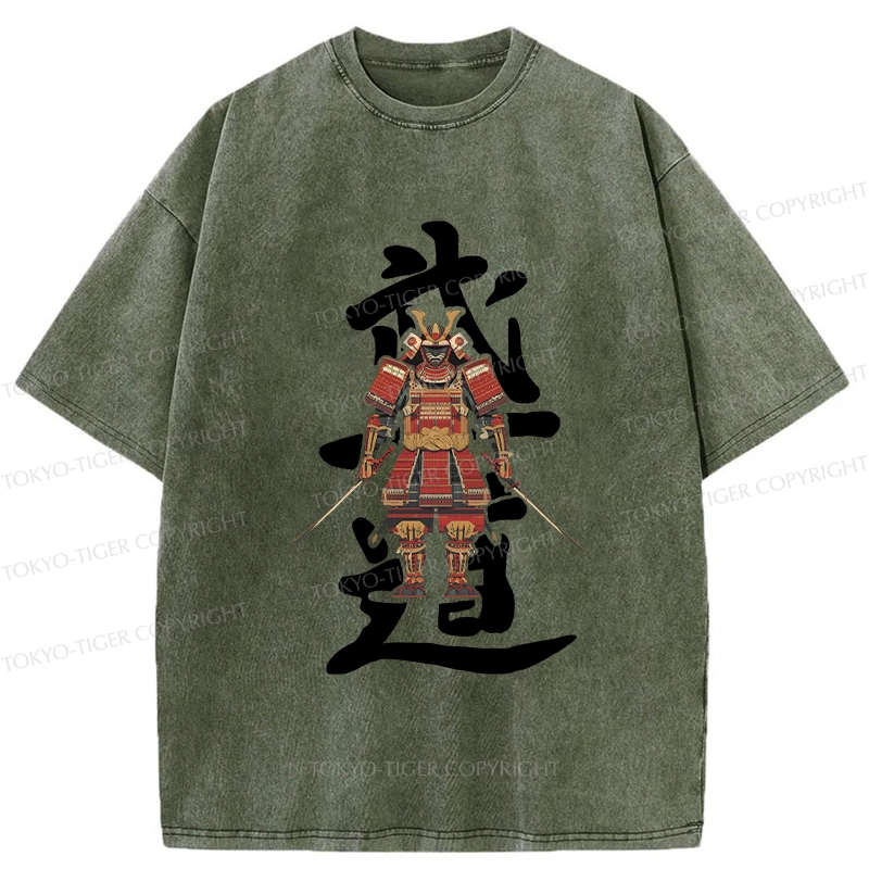 Tokyo-Tiger Japan Bushido Washed T-Shirt