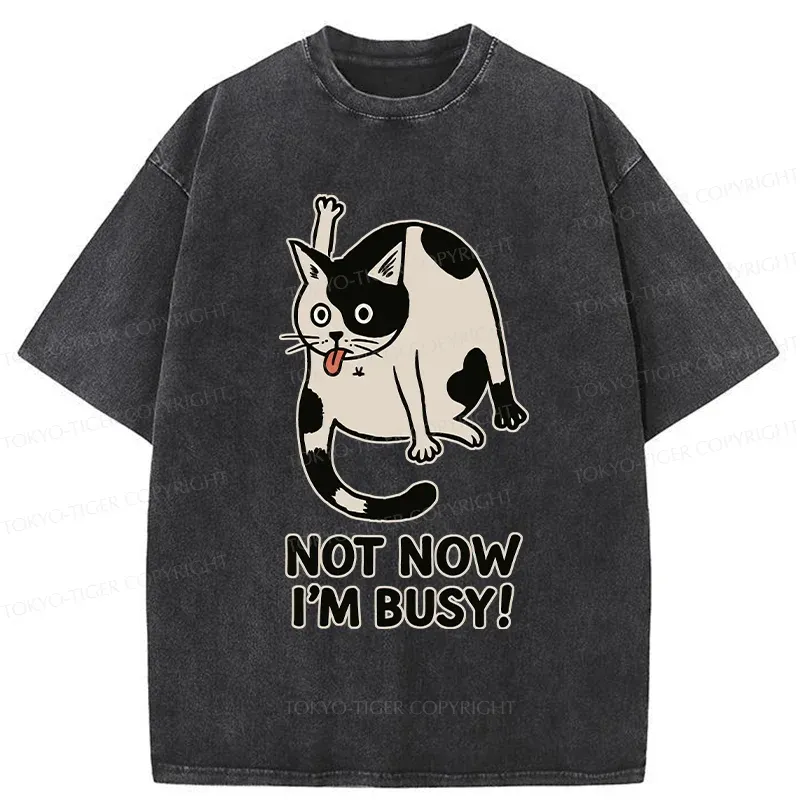 Tokyo-Tiger Busy Cat Washed T-Shirt