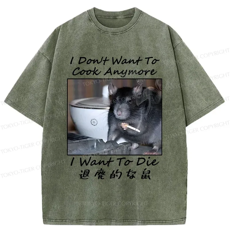 Tokyo-Tiger Decadent Mouse Washed T-Shirt