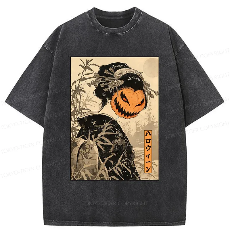 Tokyo-Tiger Horrible Geisha Washed T-Shirt