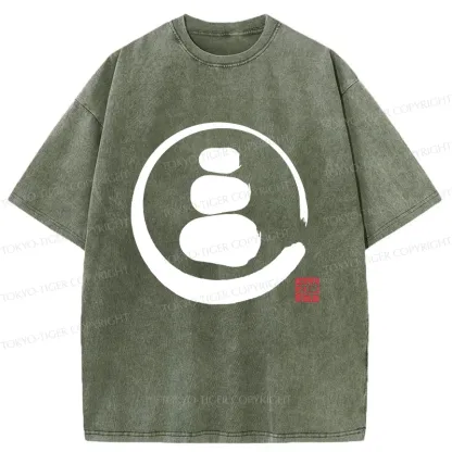 Tokyo-Tiger Traditional Zen Stone Washed T-Shirt