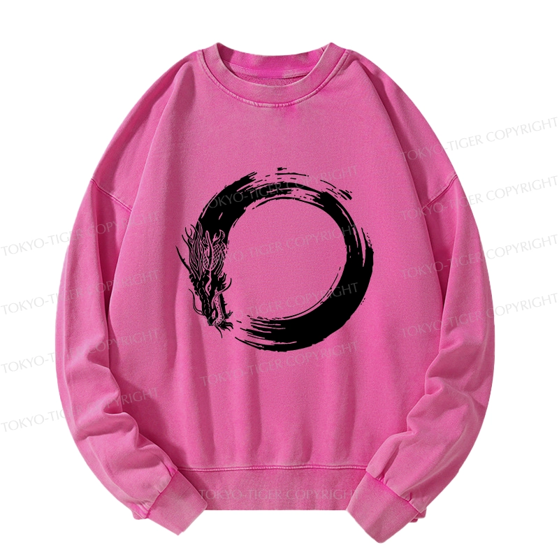 Tokyo-Tiger Dragon's Circle Washed Sweatshirt