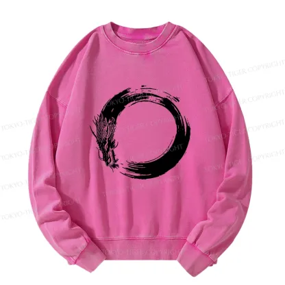 Tokyo-Tiger Dragon's Circle Washed Sweatshirt