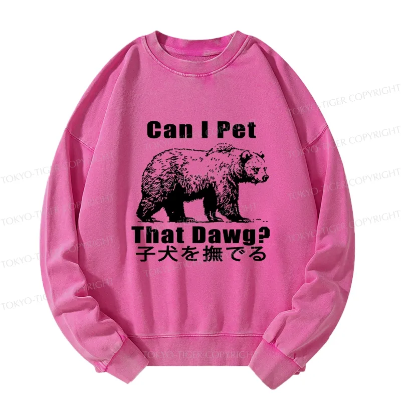 Tokyo-Tiger Pet The Bear Washed Sweatshirt