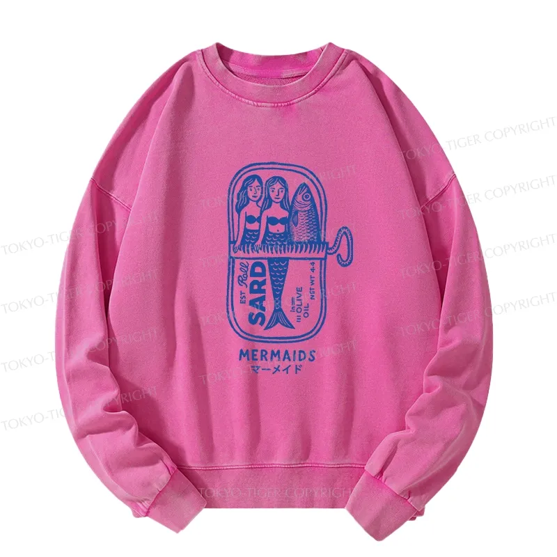 Tokyo-Tiger Mermaid Can Washed Sweatshirt