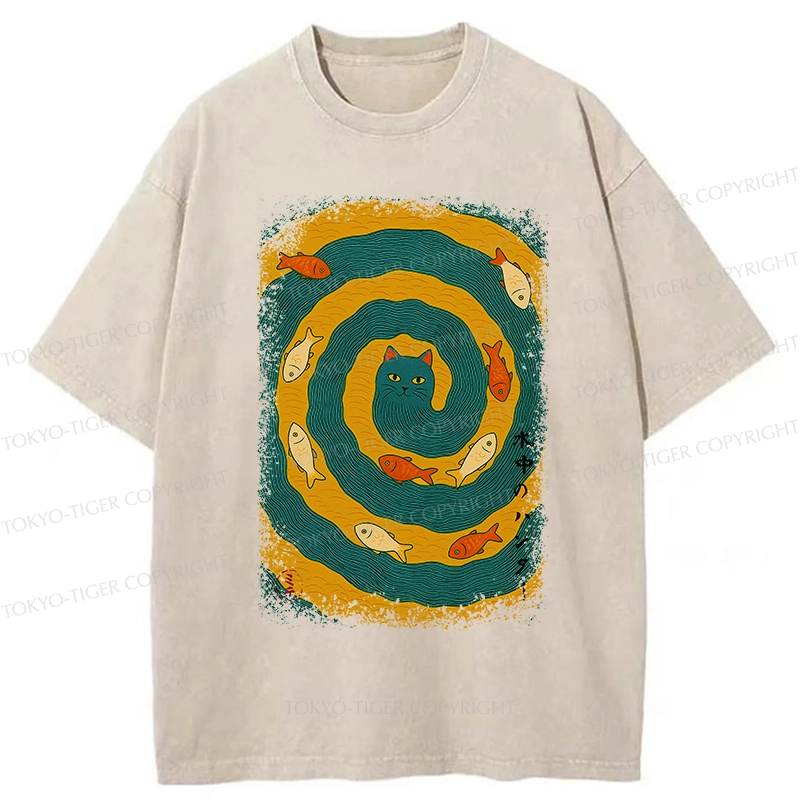 Tokyo-Tiger Aqua Hunter Washed T-Shirt
