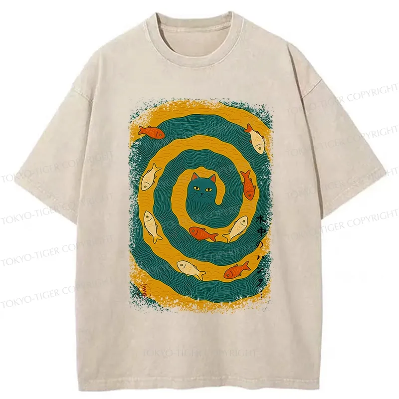 Tokyo-Tiger Aqua Hunter Washed T-Shirt