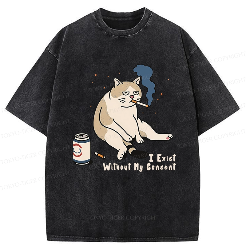 Tokyo-Tiger I Exist Without My Consent Washed T-Shirt