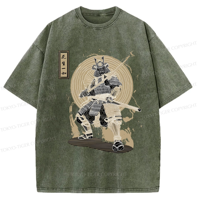Tokyo-Tiger The Spirit Of The Samurai Washed T-Shirt