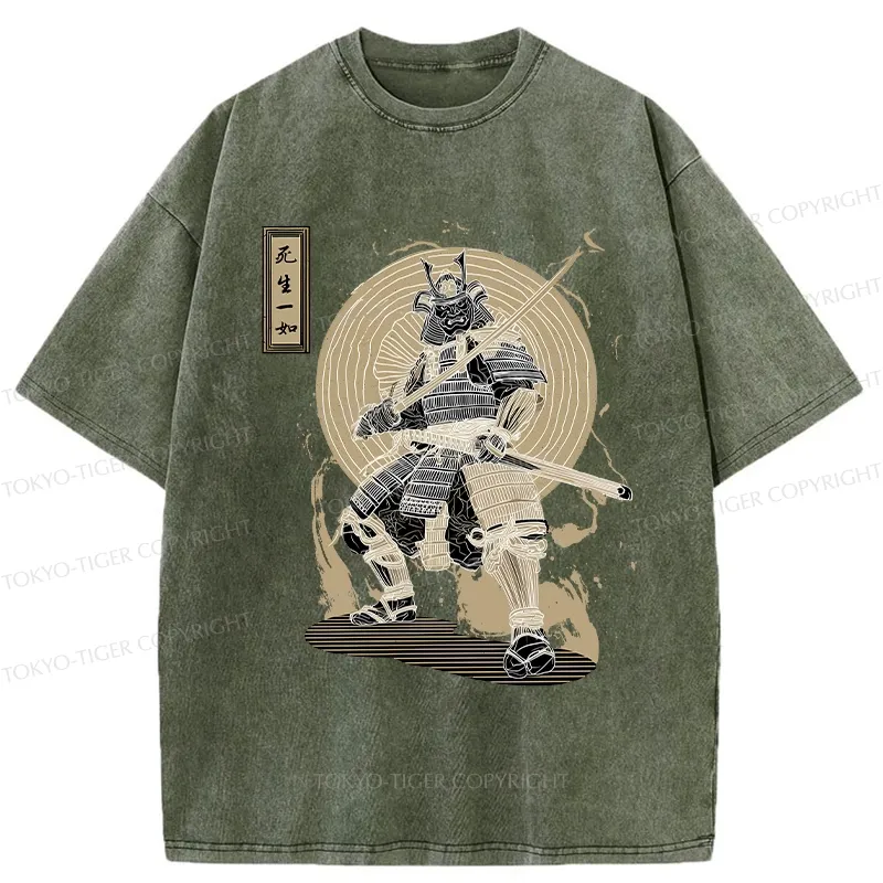 Tokyo-Tiger The Spirit Of The Samurai Washed T-Shirt