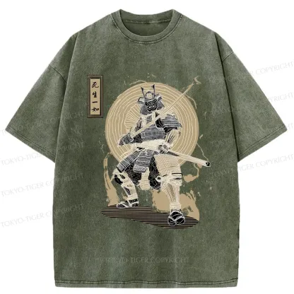 Tokyo-Tiger The Spirit Of The Samurai Washed T-Shirt