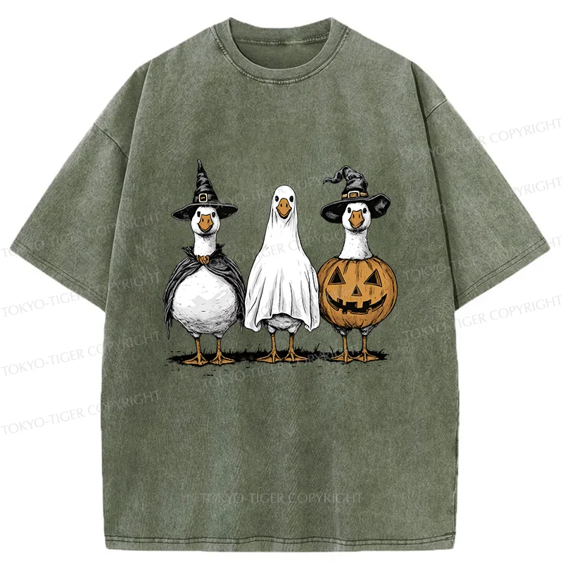 Tokyo-Tiger Halloween Goose Washed T-Shirt