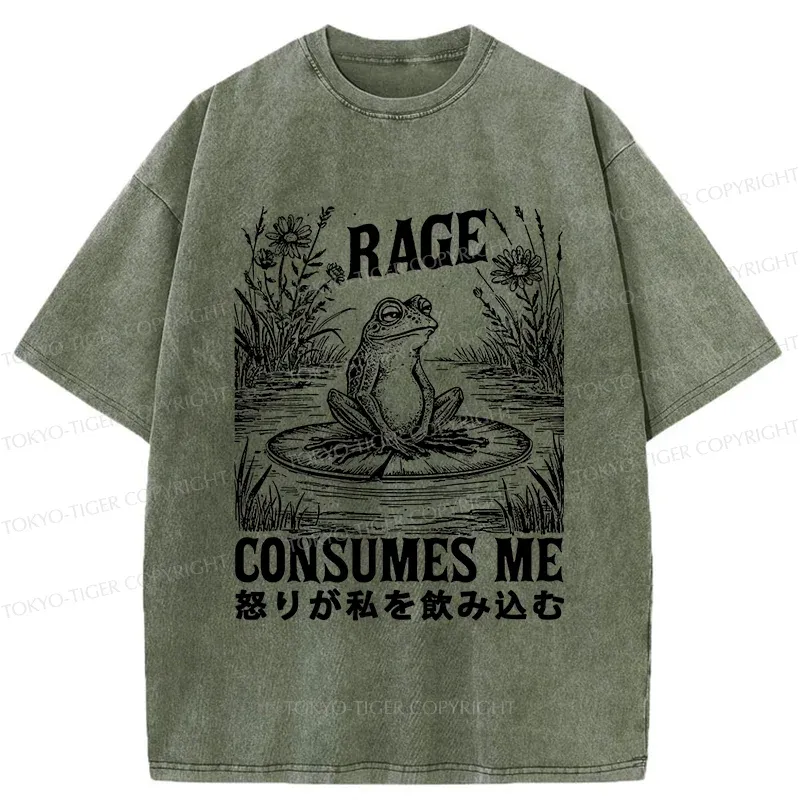 Tokyo-Tiger Angry Frog Washed T-Shirt