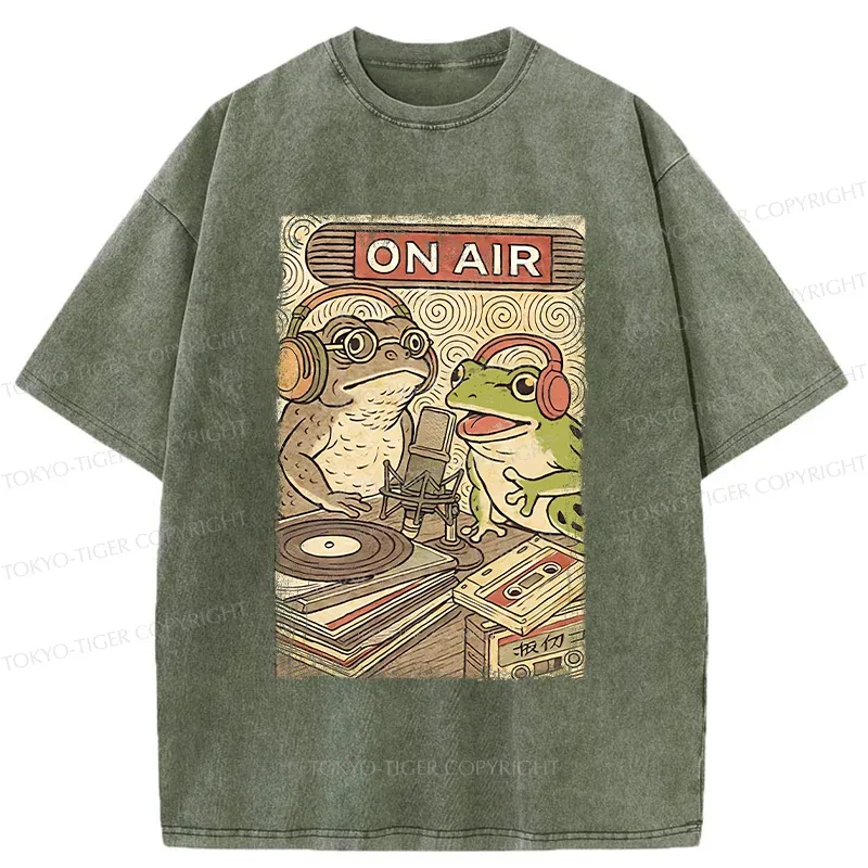 Tokyo-Tiger Frog And Toad Washed T-Shirt