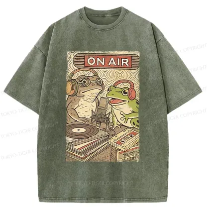 Tokyo-Tiger Frog And Toad Washed T-Shirt