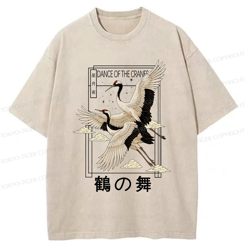 Tokyo-Tiger Dance Of The Cranes Washed T-Shirt