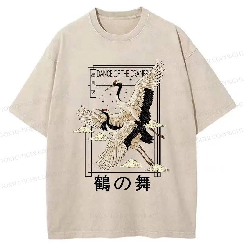 Tokyo-Tiger Dance Of The Cranes Washed T-Shirt