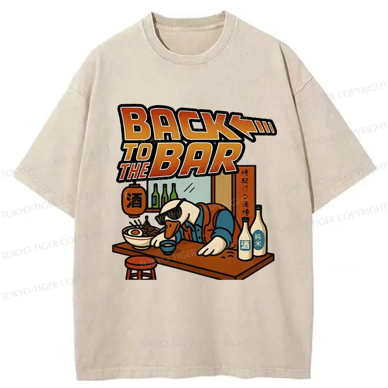 Tokyo-Tiger The Coolest Goose At The Bar Washed T-Shirt