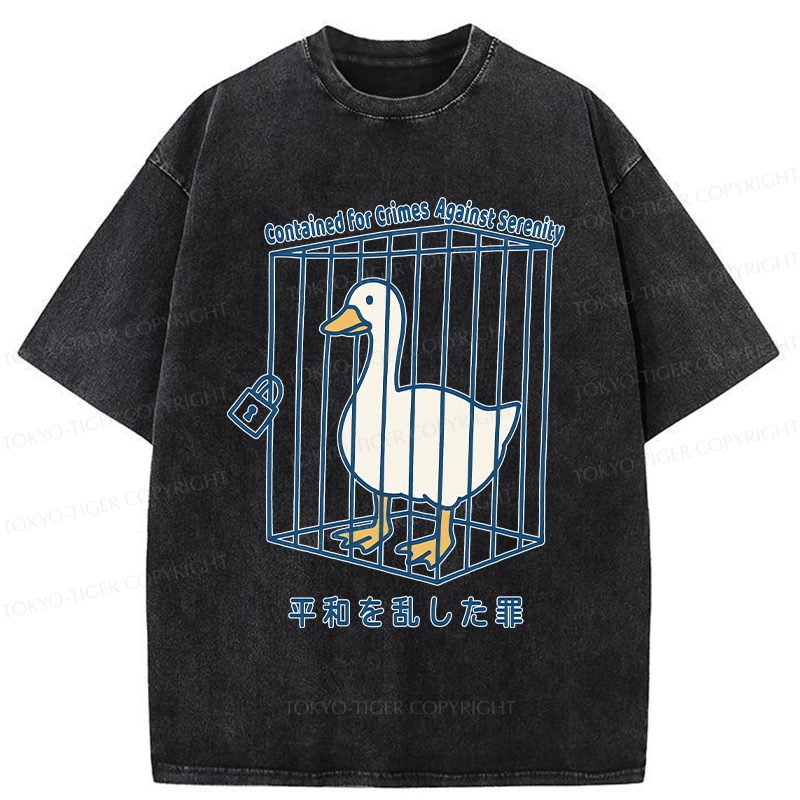 Tokyo-Tiger Arrested Criminal Goose Washed T-Shirt