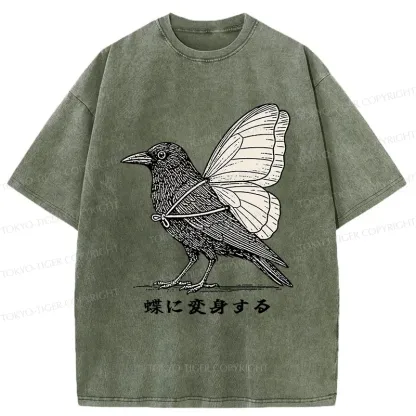 Tokyo-Tiger Pretend To Be A Butterfly Washed T-Shirt