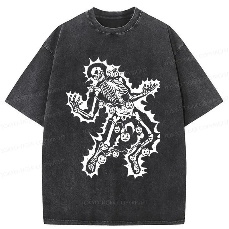 Tokyo-Tiger Electrocuted Skeleton Washed T-Shirt